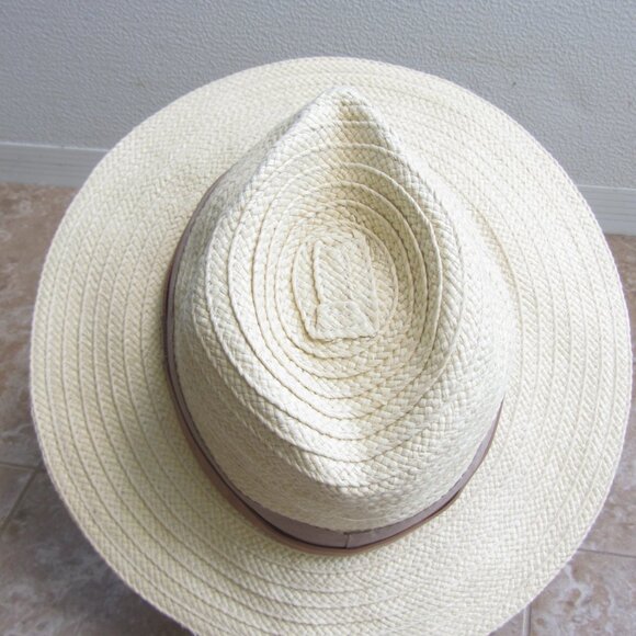 FRYE Women's OSFM Straw Fedora Sun Hat - Picture 4 of 6